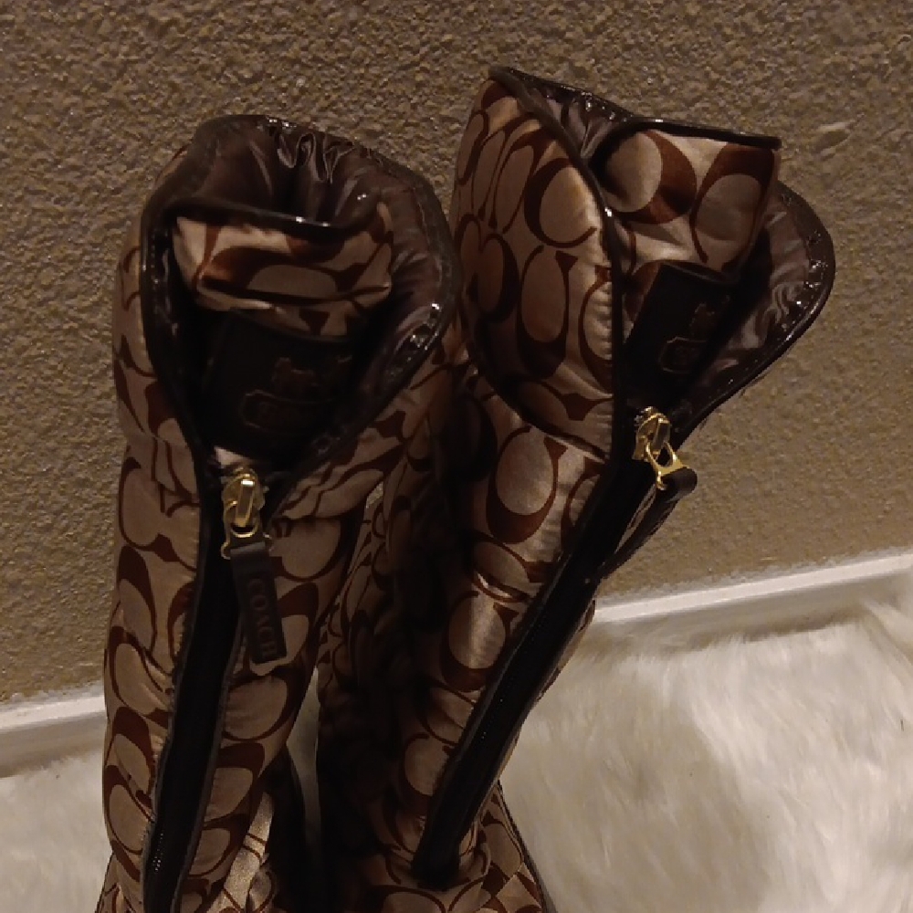 Brown Monogram Quilted Boots